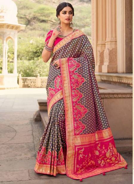 Gray Colour Royal Vrindavan Vol 23 New Latest Designer Festive Wear Saree Collection 10165